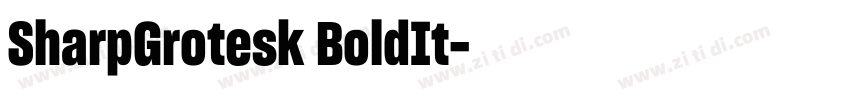 SharpGrotesk BoldIt字体转换